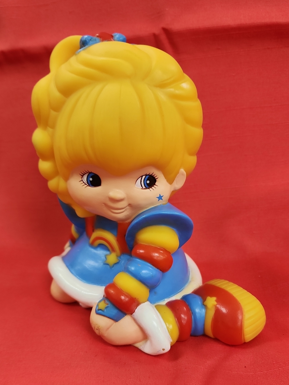Vintage 1983 Rainbow Brite Coin Bank, Retro 80s Hallmark Toy Figurine